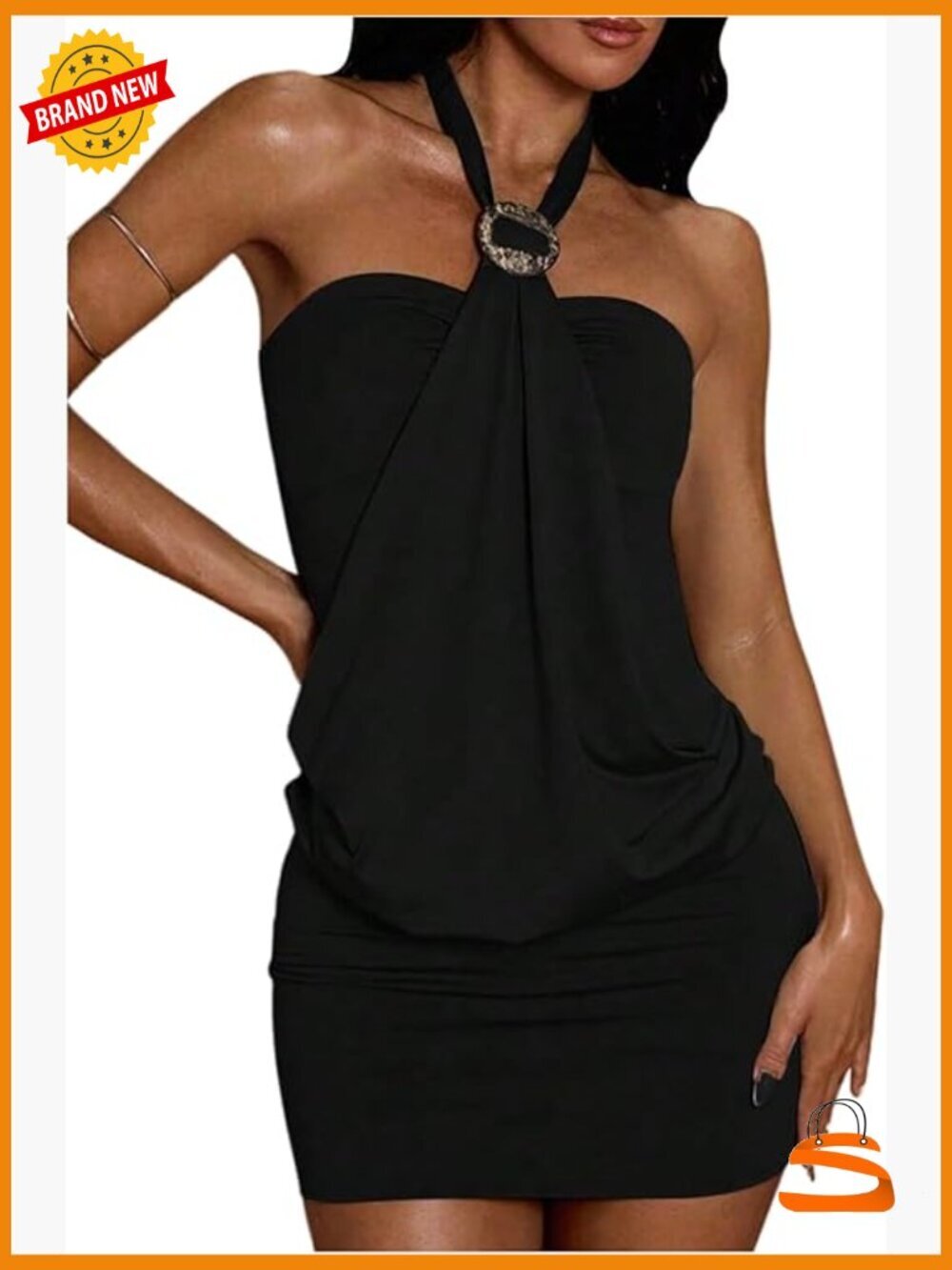 Halter Mini Dress Sleeveless Backless Y2K Going Out